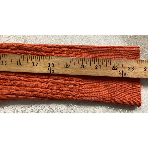 Cabela's cable-knit cardigan orange size M - Picture 8 of 8
